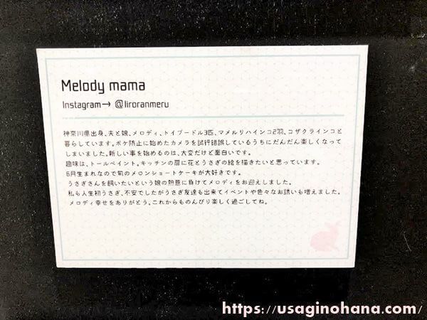 うさぎしんぼる展in浦和／Melody mama
